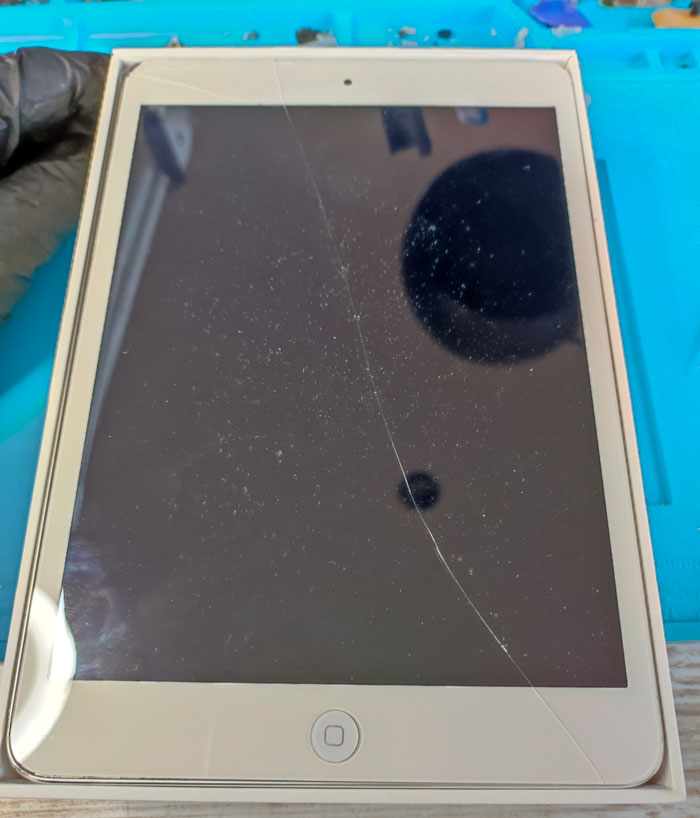 Tablette écran cassé